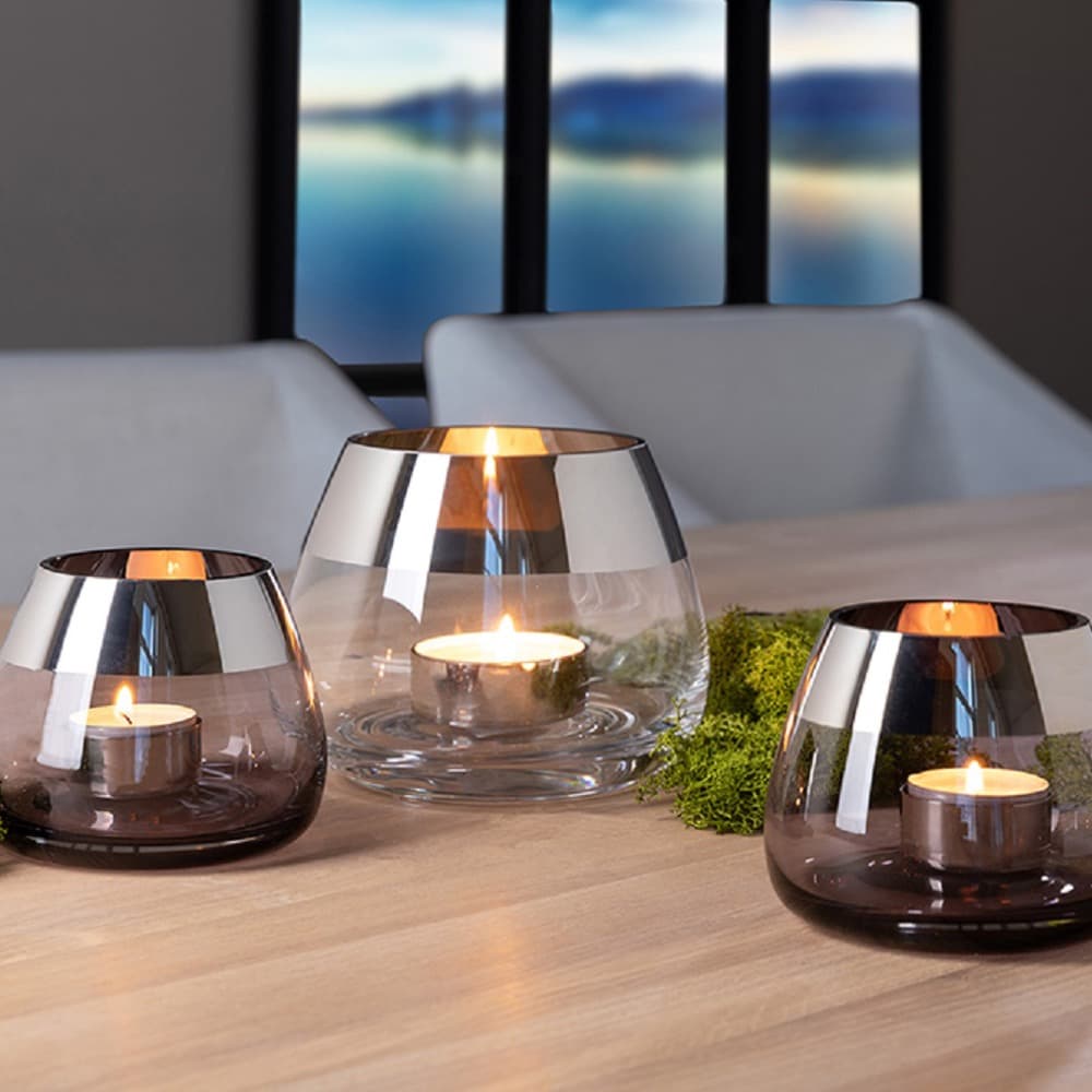 Bella Tealight Holder Silver Foil in 2 Sizes by BIDKhome - Image 7