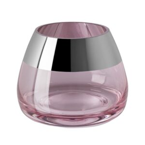 Bella Rose Tealight Holder Silver Foil in 2 Sizes by BIDKhome