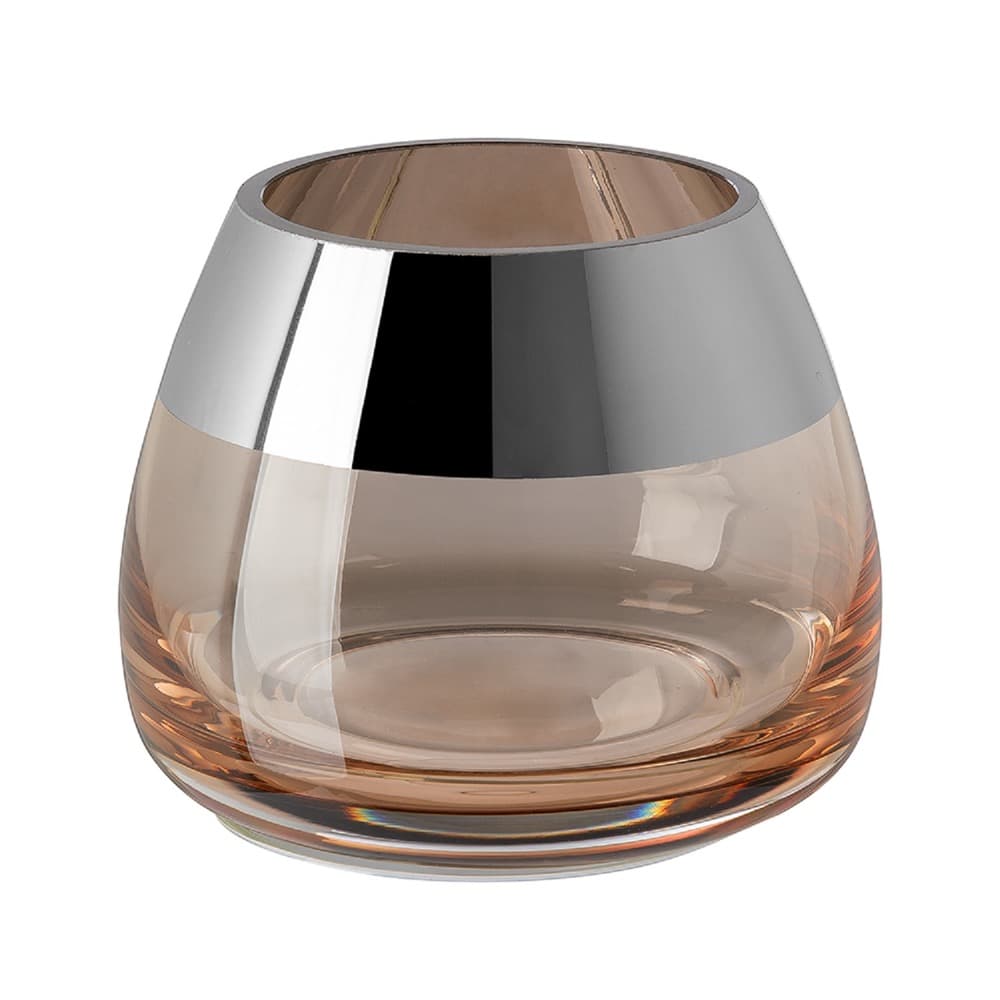 Bella Sand Tealight Holder Silver Foil in 2 Sizes by BIDKhome