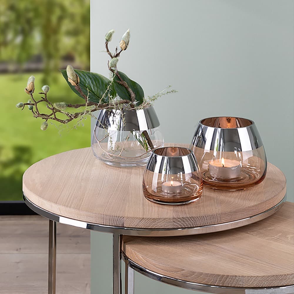 Bella Sand Tealight Holder Silver Foil in 2 Sizes by BIDKhome - Image 8