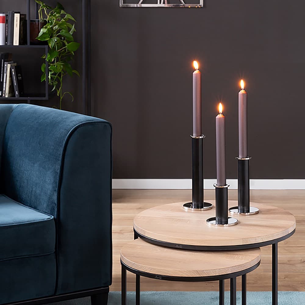 Strato Powder Coated Smooth Candle Holders in 2 Sizes by BIDKhome - Image 15