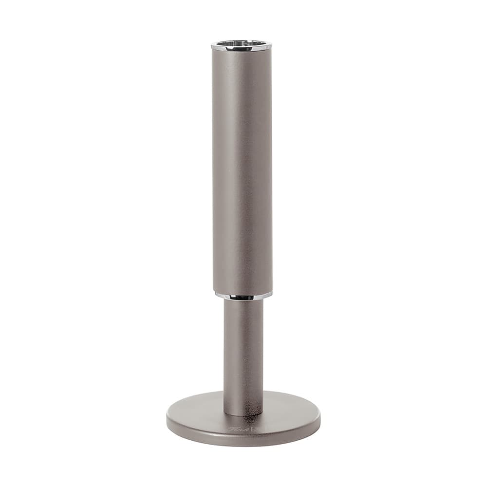Ritmo Candle Holder Powder Coated Smooth Silver by BIDKhome