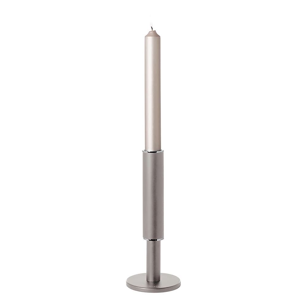 Ritmo Candle Holder Powder Coated Smooth Silver by BIDKhome - Image 2