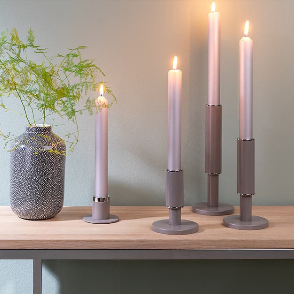 Ritmo Candle Holder Powder Coated Smooth Silver by BIDKhome - Image 7