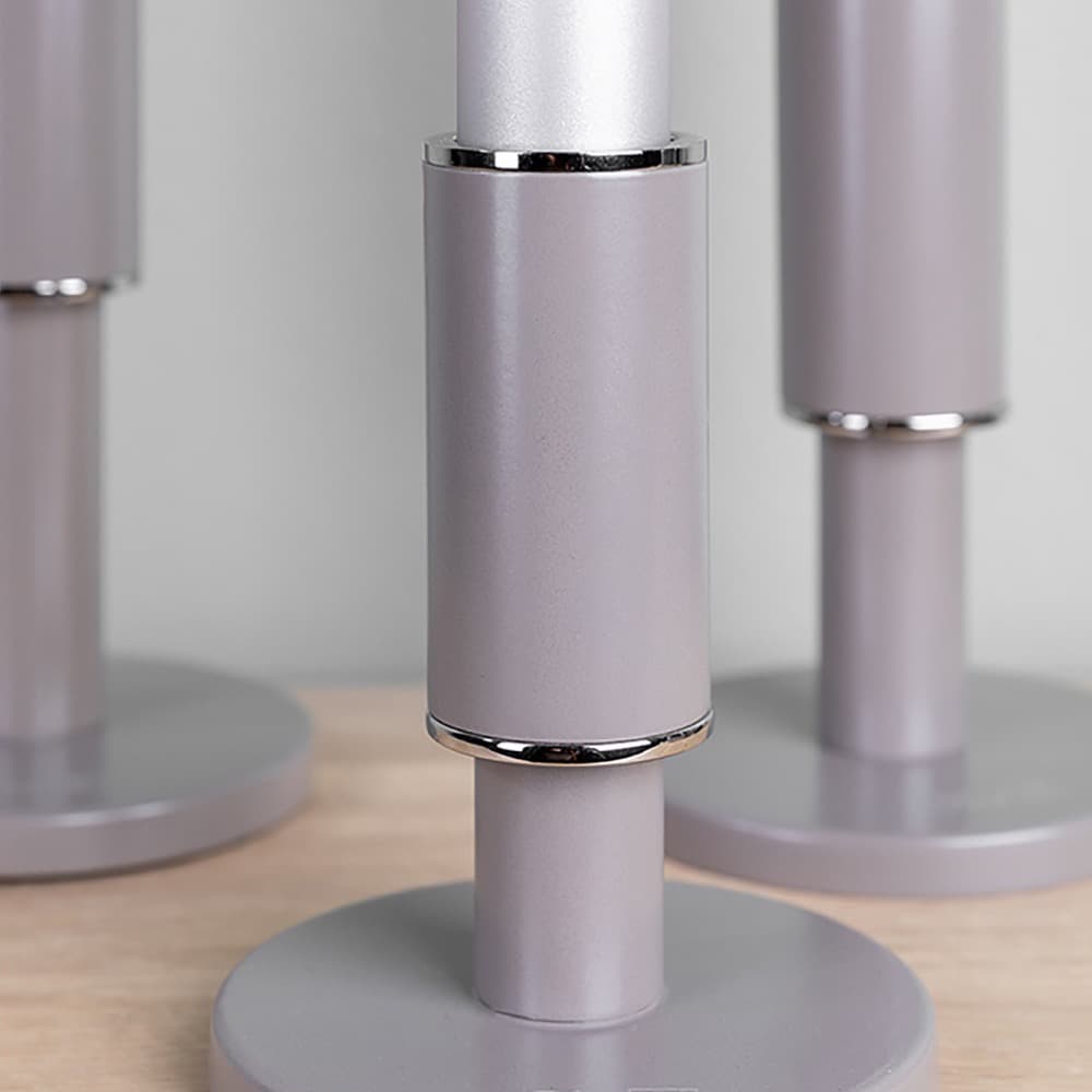 Ritmo Candle Holder Powder Coated Smooth Silver by BIDKhome - Image 8