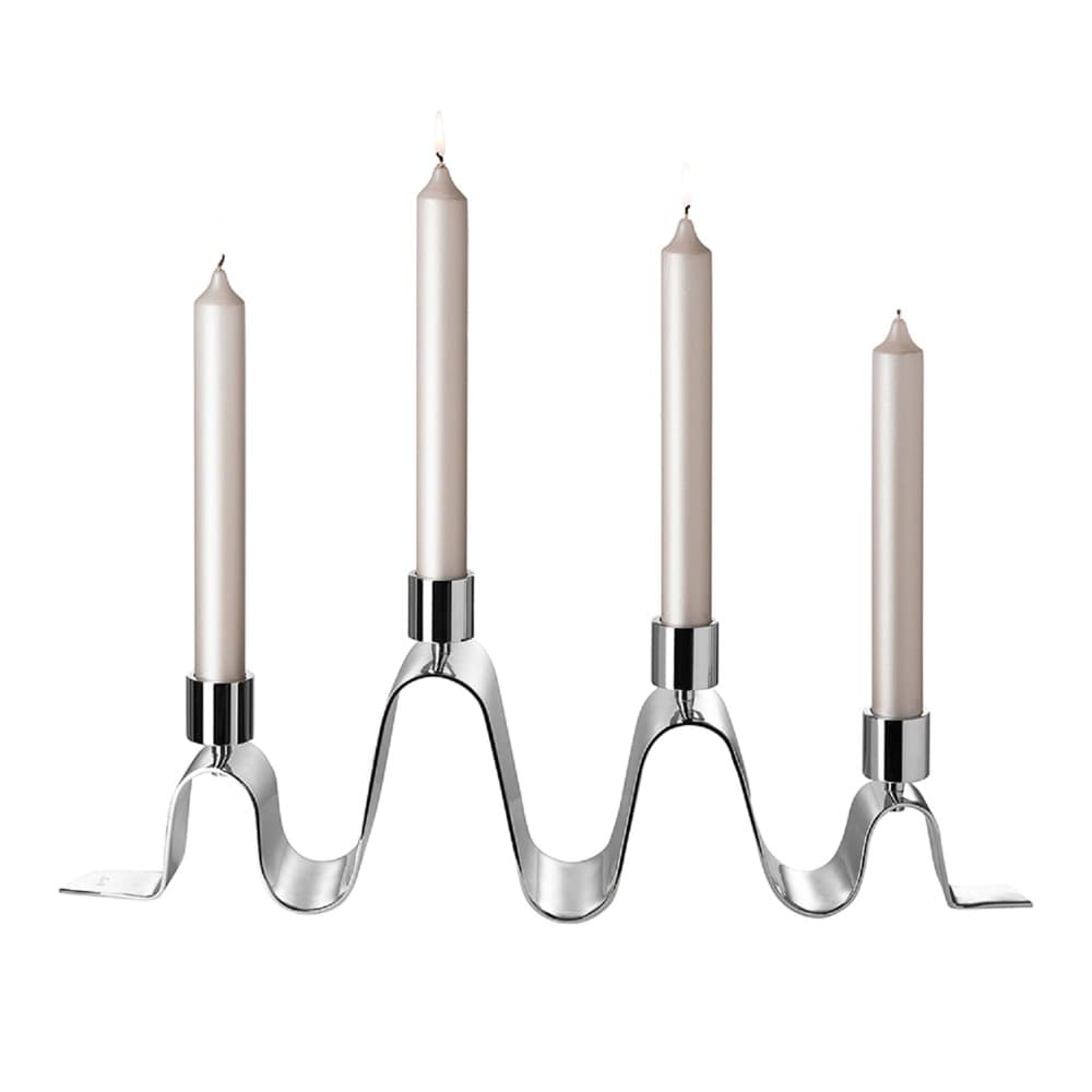 Hilara Candle Holder Nickel Silver 4-Burner by BIDKhome - Image 2