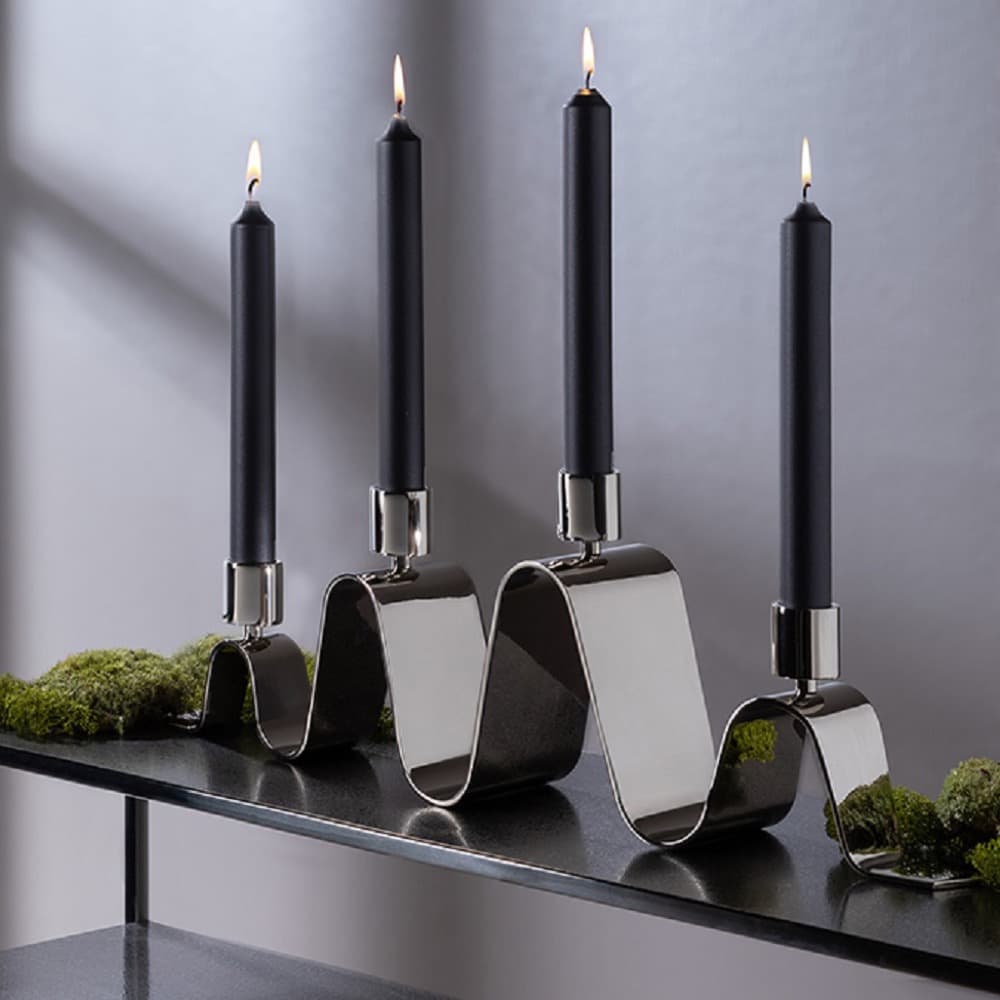 Hilara Candle Holder Nickel Silver 4-Burner by BIDKhome - Image 7