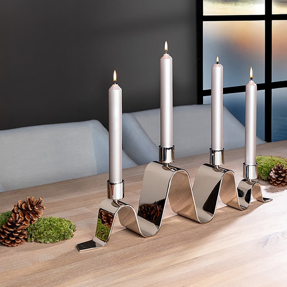 Hilara Candle Holder Nickel Silver 4-Burner by BIDKhome - Image 8