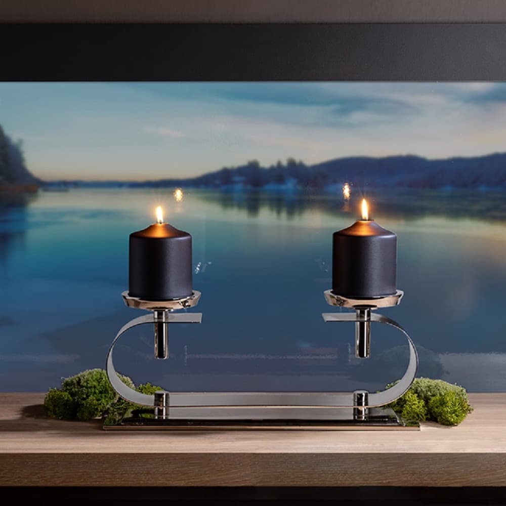 Twinson Candle Holder 2-Light Nickel Plated Silver by BIDKhome - Image 4