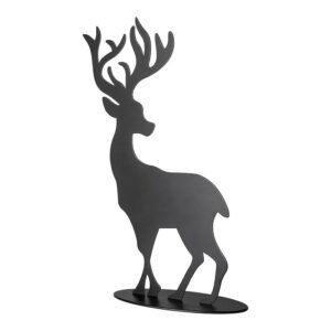 Jasper Powder Coated Smooth Black Elk Figurines in 2 Sizes by BIDKhome