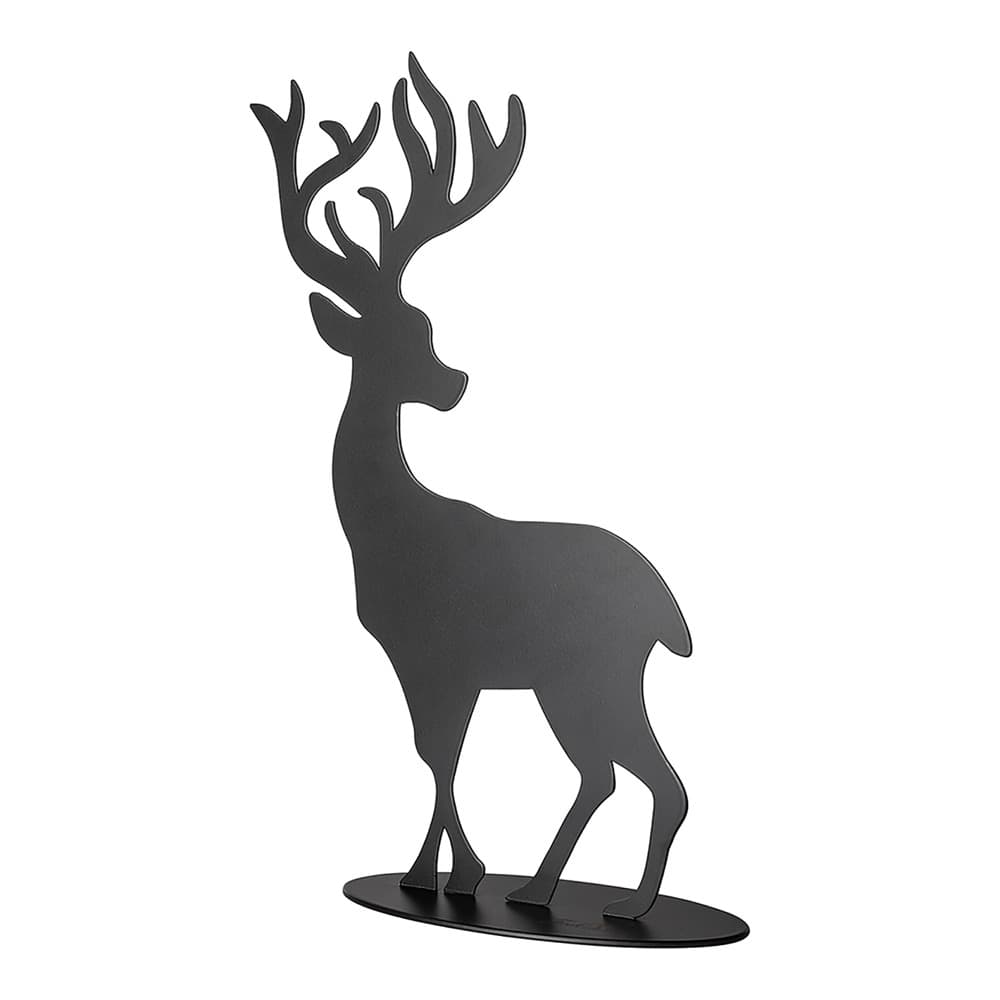 Jasper Powder Coated Smooth Black Elk Figurines in 2 Sizes by BIDKhome