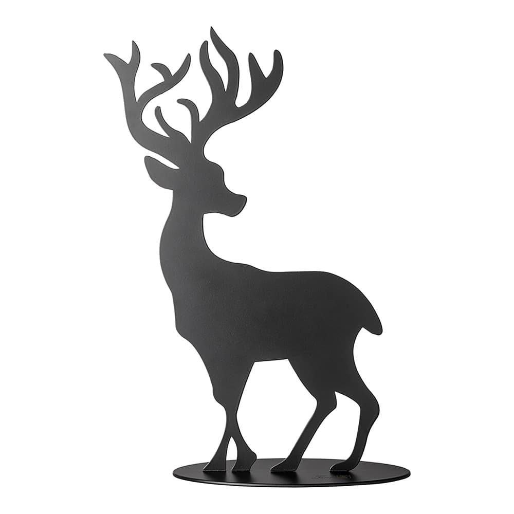 Jasper Powder Coated Smooth Black Elk Figurines in 2 Sizes by BIDKhome - Image 2