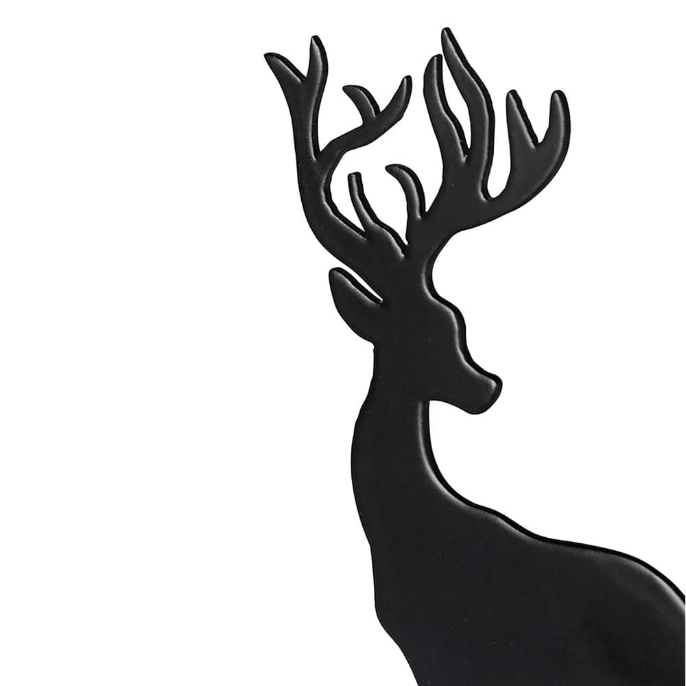 Jasper Powder Coated Smooth Black Elk Figurines in 2 Sizes by BIDKhome - Image 4