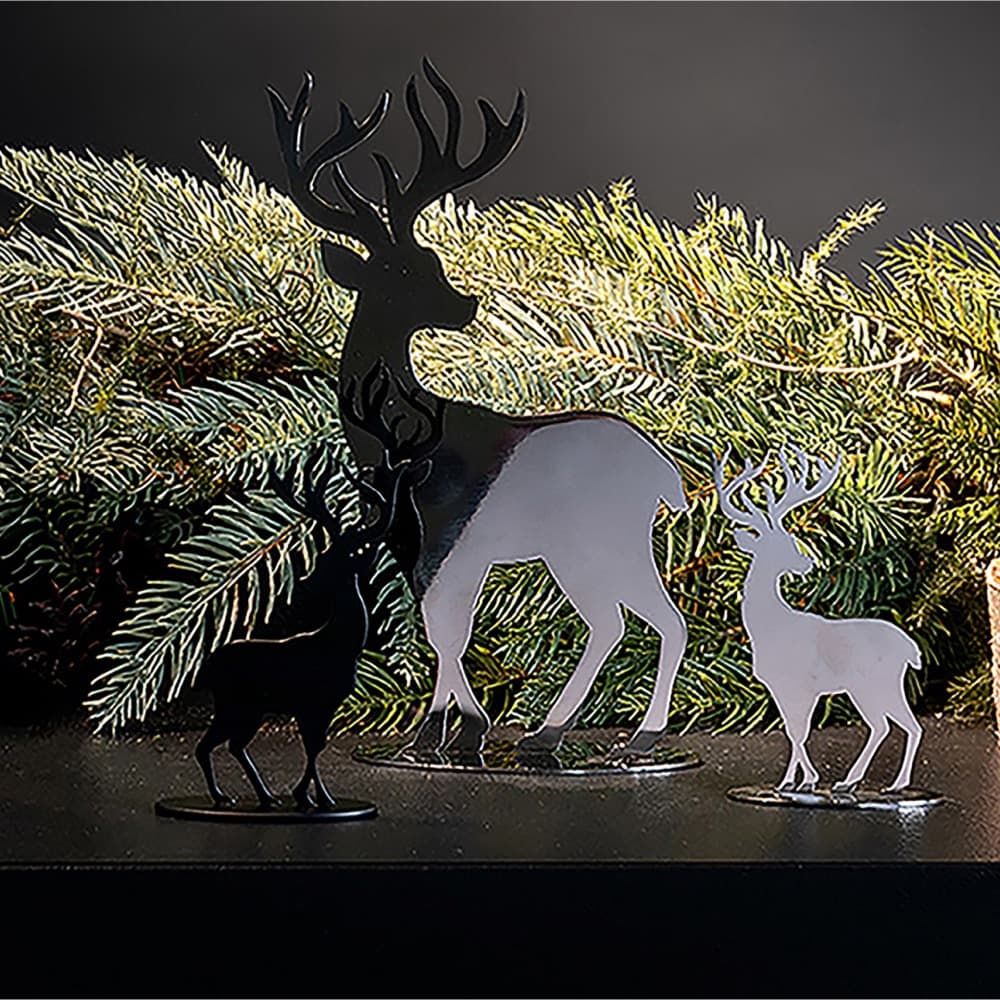 Jasper Powder Coated Smooth Black Elk Figurines in 2 Sizes by BIDKhome - Image 9