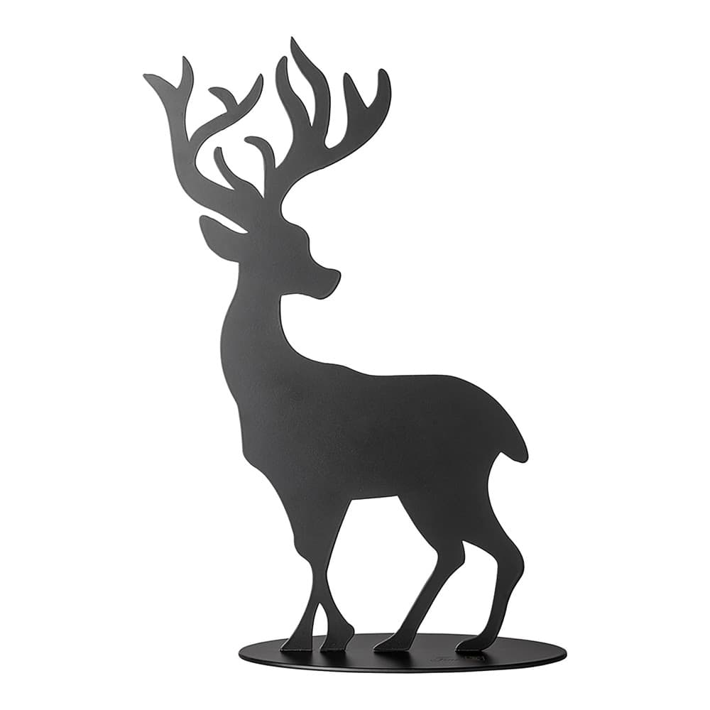 Jasper Powder Coated Smooth Black Elk Figurines in 2 Sizes by BIDKhome - Image 11