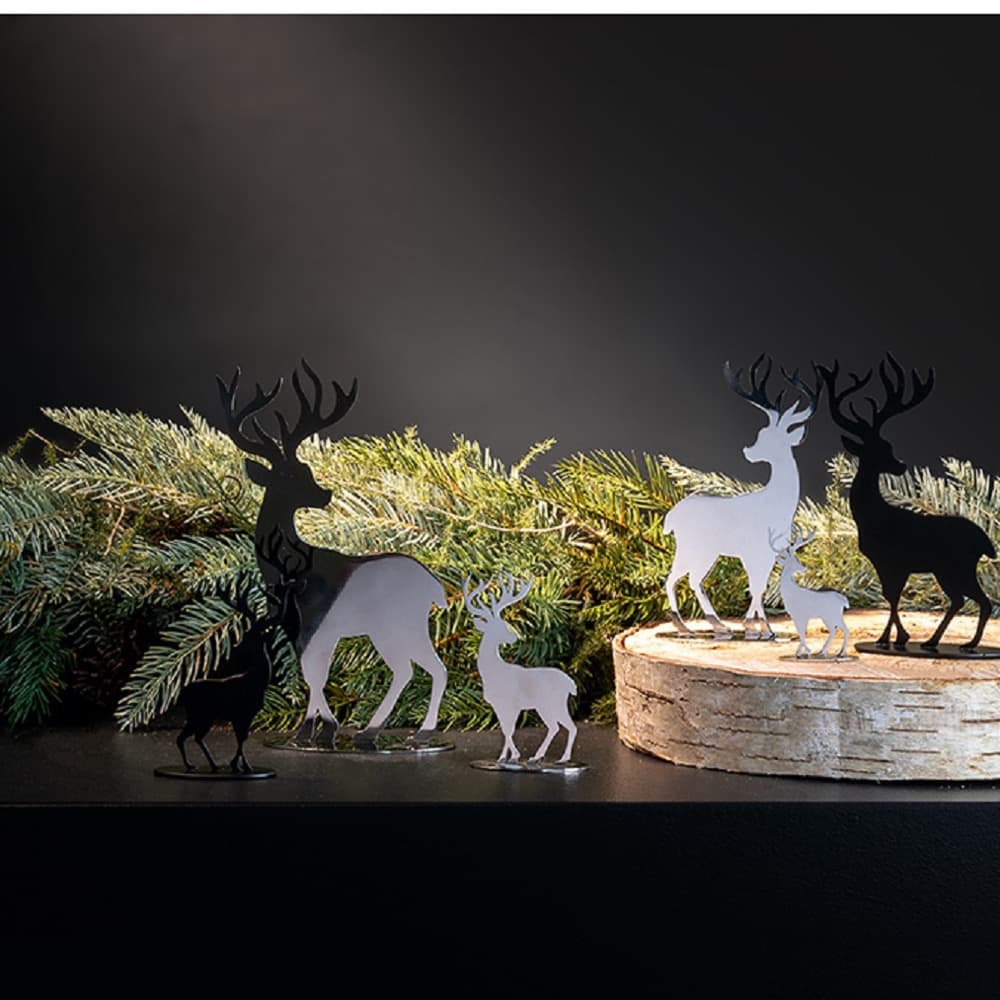 Jasper Powder Coated Smooth Black Elk Figurines in 2 Sizes by BIDKhome - Image 16