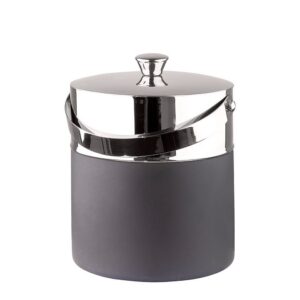 Andor Silver and Black Ice Bucket by BIDKhome