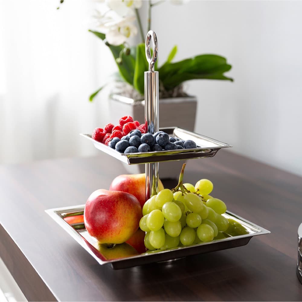 Nagano Stainless Steel 2-Tier Server by BIDKhome - Image 3