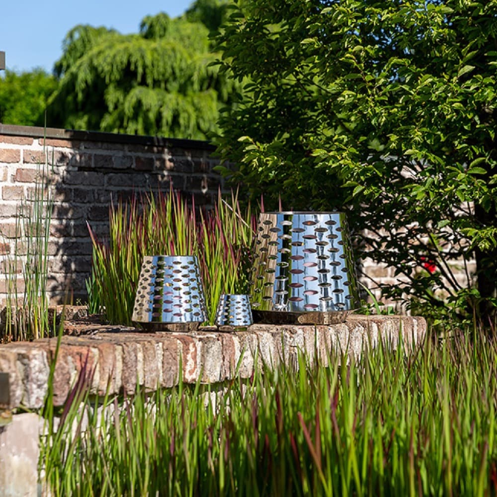Luma Silver Stainless Steel Lanterns in 2 Sizes by BIDKhome - Image 4