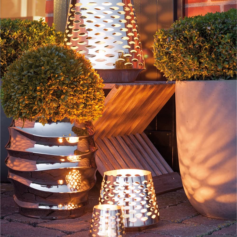 Luma Silver Stainless Steel Lanterns in 2 Sizes by BIDKhome - Image 10