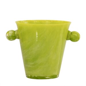 Green Resin Ice Bucket with Handles by BIDKhome