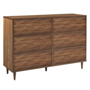 Vespera 6-Drawer Dresser by Modway in Walnut by Modway