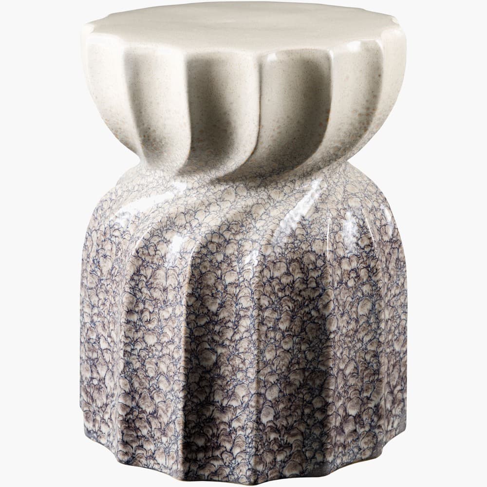 Alexia Blue Ceramic Garden Stool by Livabliss