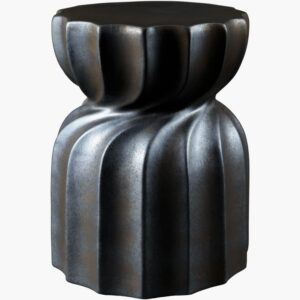 Alexia Charcoal Ceramic Garden Stool by Livabliss