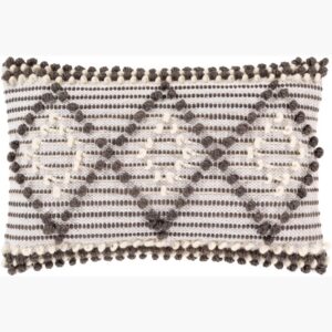 Anders Charcoal Pillow by Livabliss