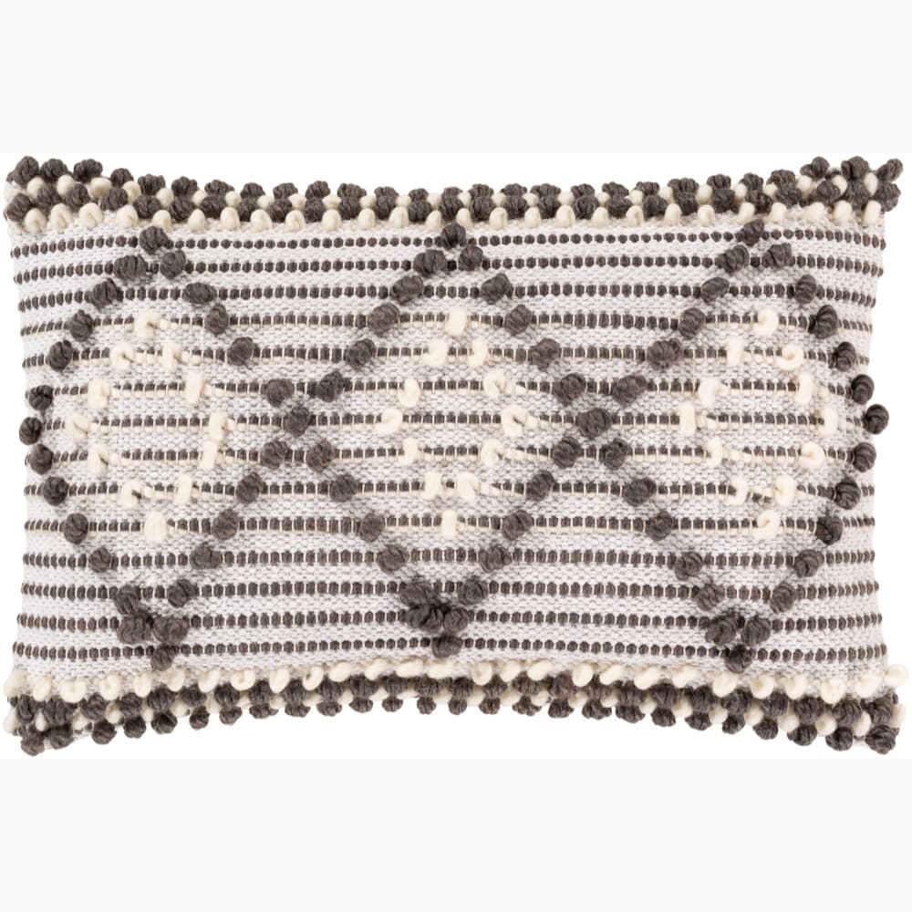 Anders Charcoal Pillow by Livabliss