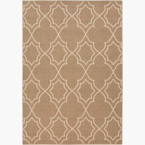 Alfresco Beige Outdoor Rug by Livabliss