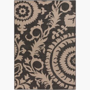 Alfresco Black Outdoor Rug by Livabliss