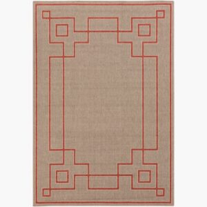 Alfresco Beige Outdoor Rug by Livabliss