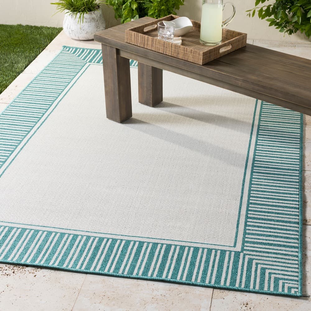 Alfresco Teal Outdoor Rug by Livabliss - Image 2