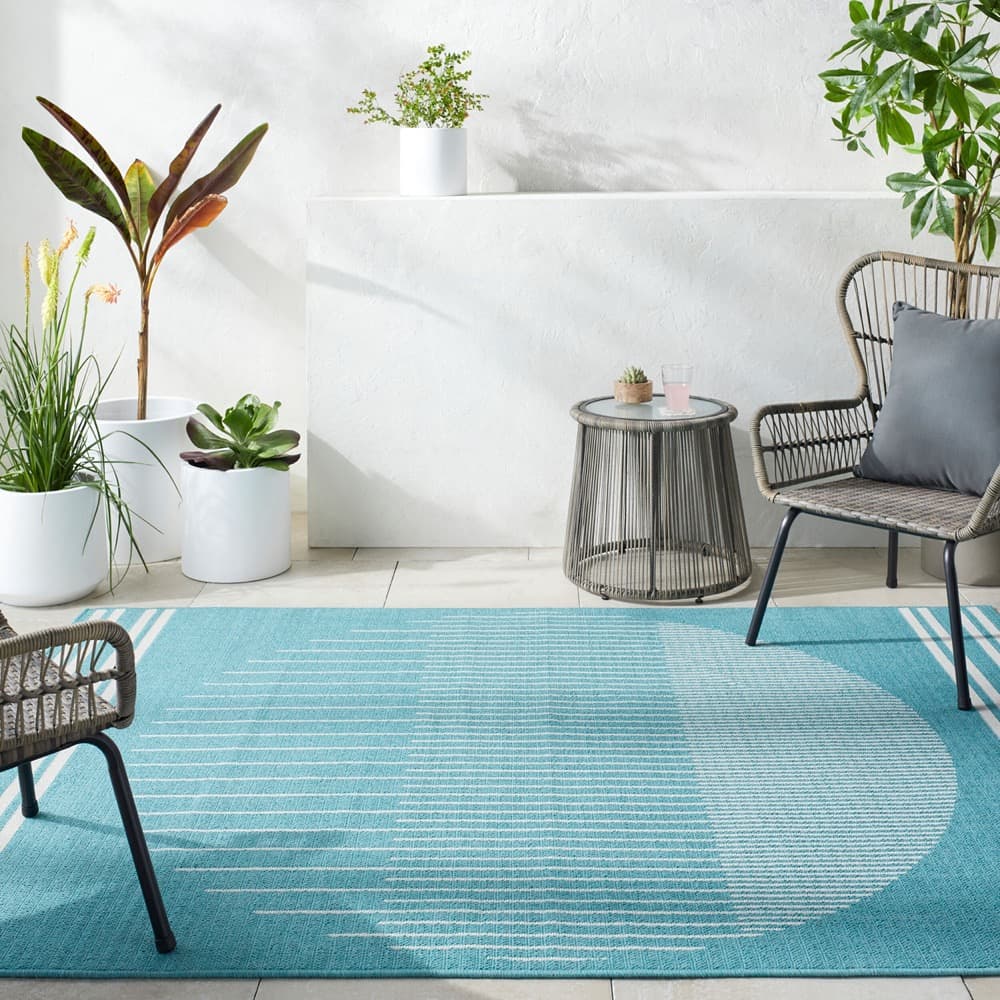 Alfresco Aqua Outdoor Rug by Livabliss - Image 2