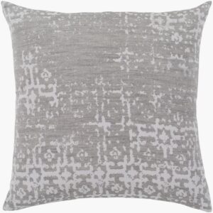 Abstraction Medium Gray Pillow by Livabliss