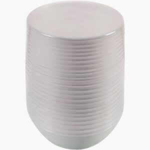 Terraza White Ceramic Garden Stool by Livabliss