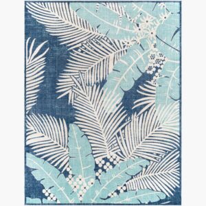 Bodrum Blue  Outdoor Rug by Livabliss