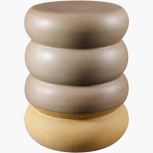 Bizen Brown Ceramic Garden Stool by Livabliss