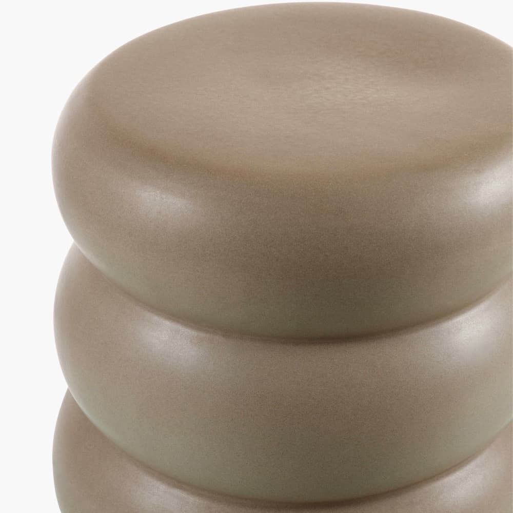 Bizen Brown Ceramic Garden Stool by Livabliss - Image 2