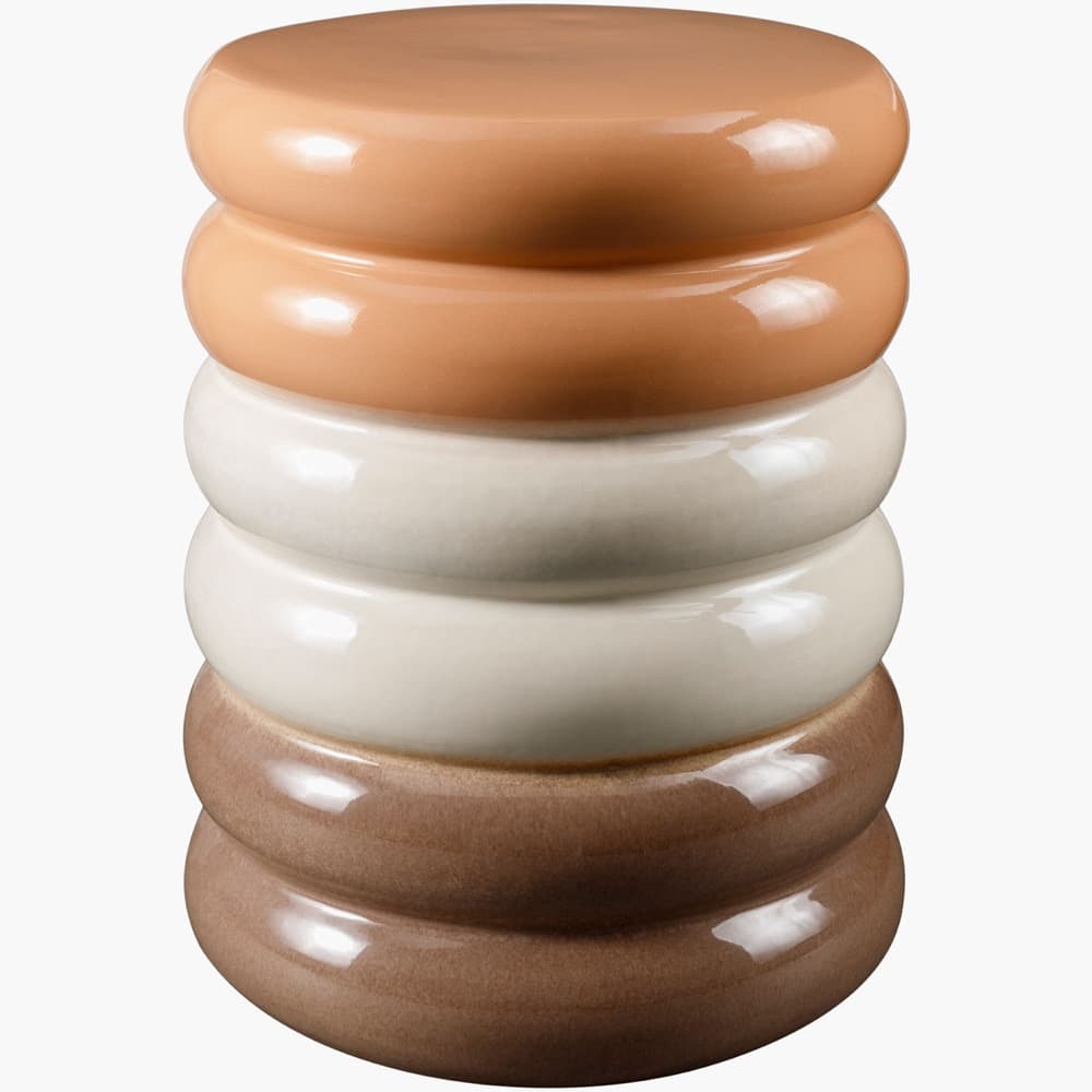Bizen Blush Ceramic Garden Stool by Livabliss