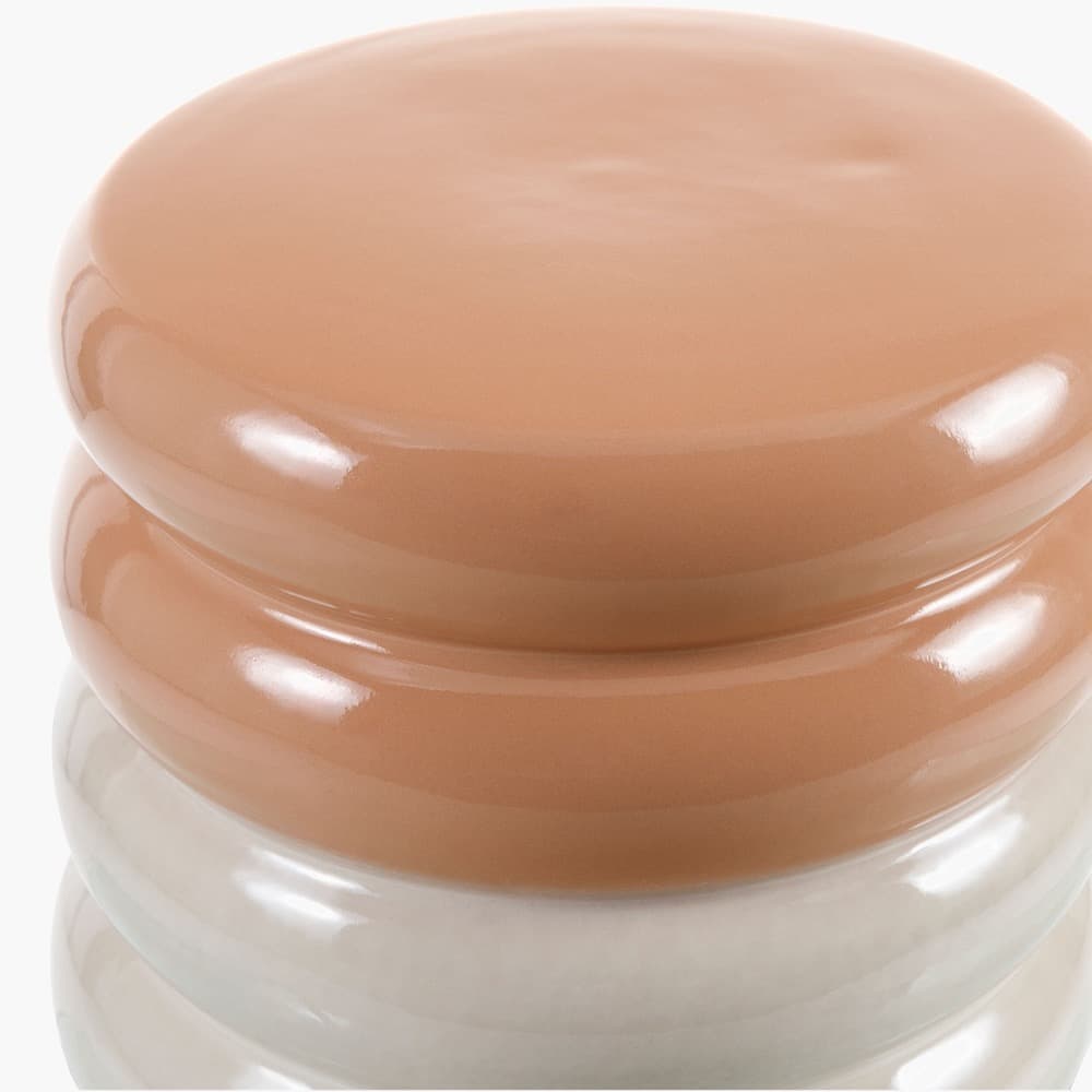 Bizen Blush Ceramic Garden Stool by Livabliss - Image 2