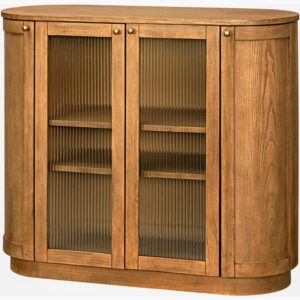 Penasco Ash Wood Veneer Cabinet by Livabliss