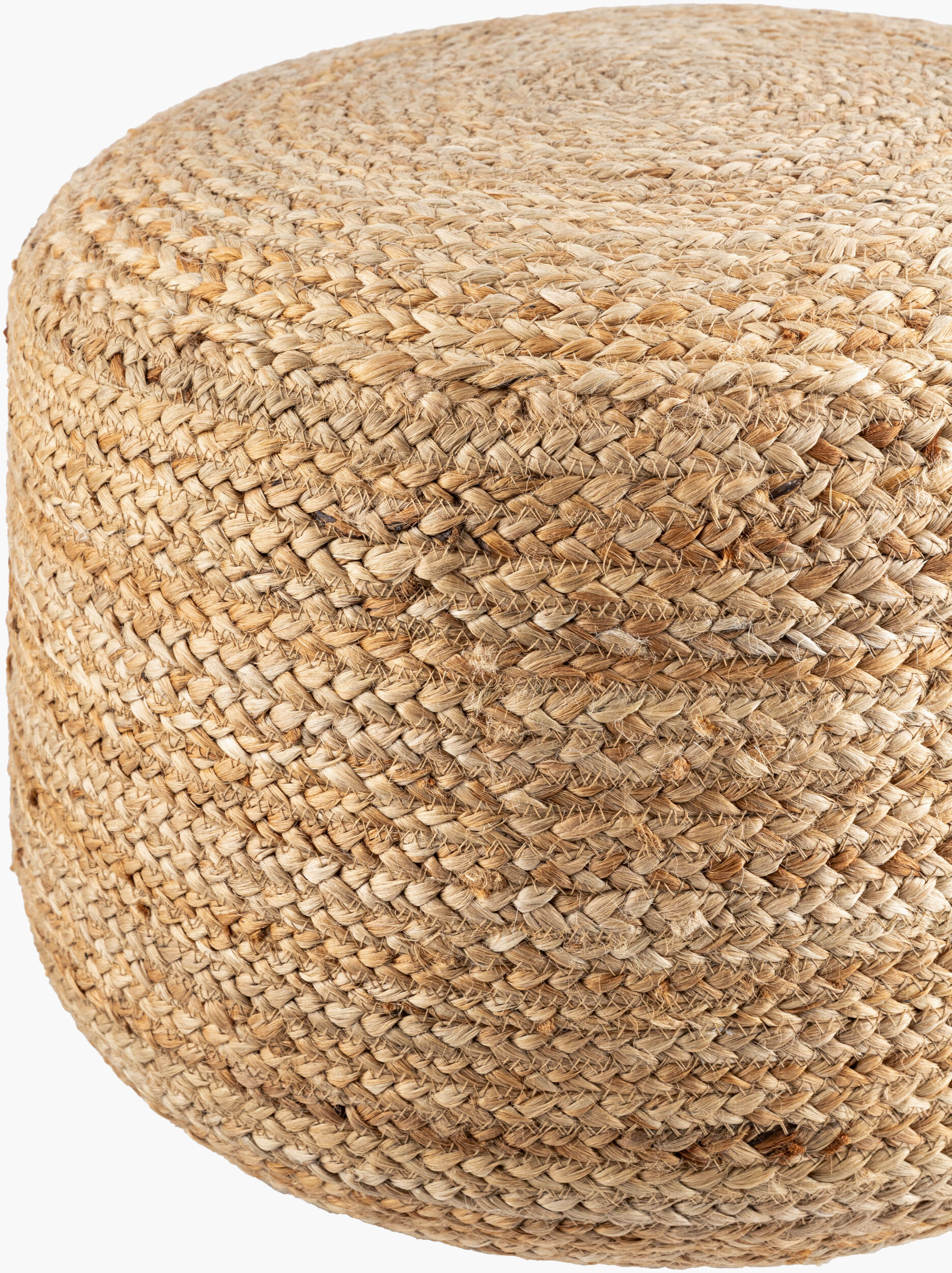 Budapest Beige Jute Pouf by Livabliss - Image 2