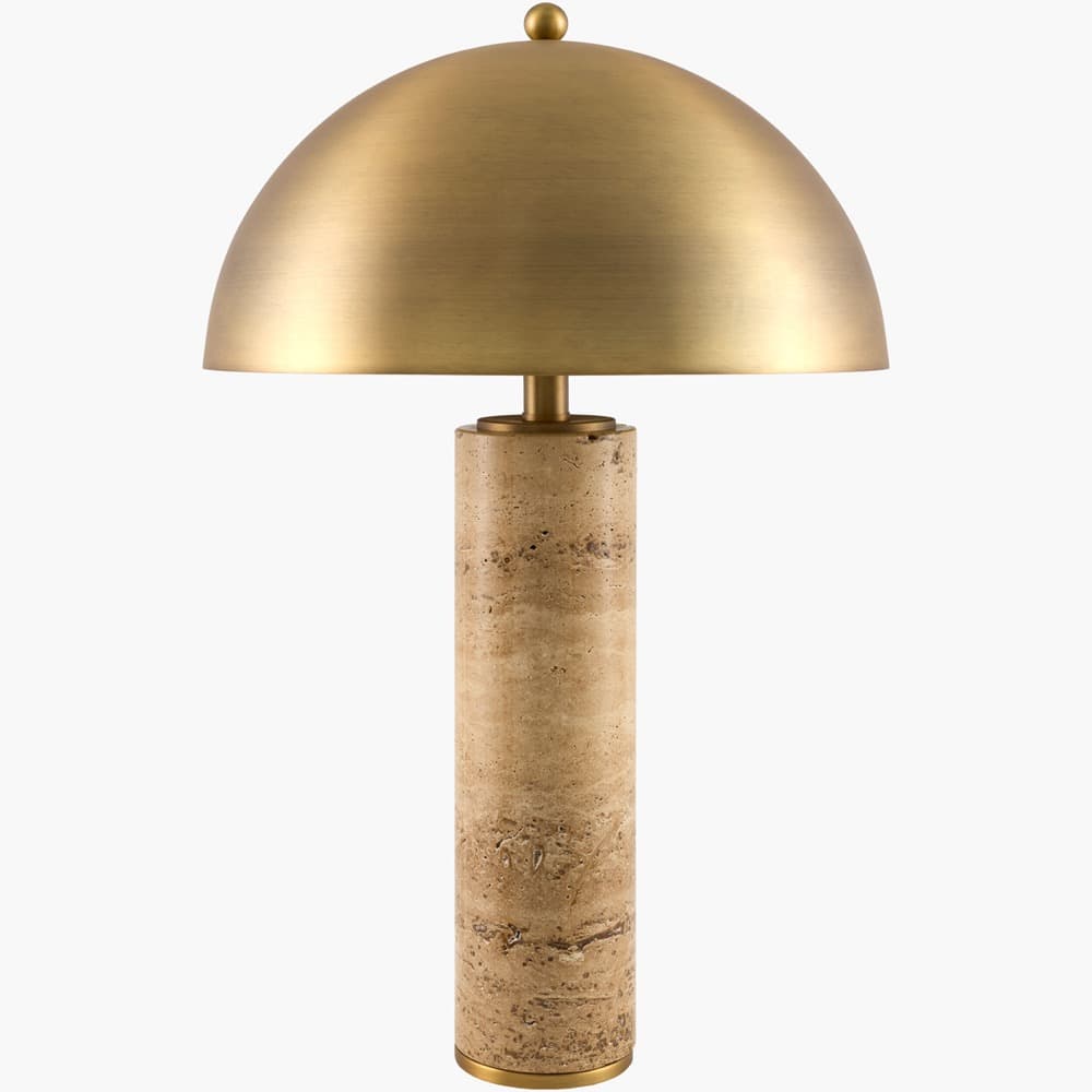 Terrosa Travertine Accent Floor Lamp by Livabliss