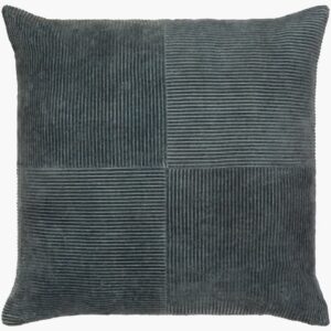 Corduroy Quarters Charcoal Pillow by Livabliss