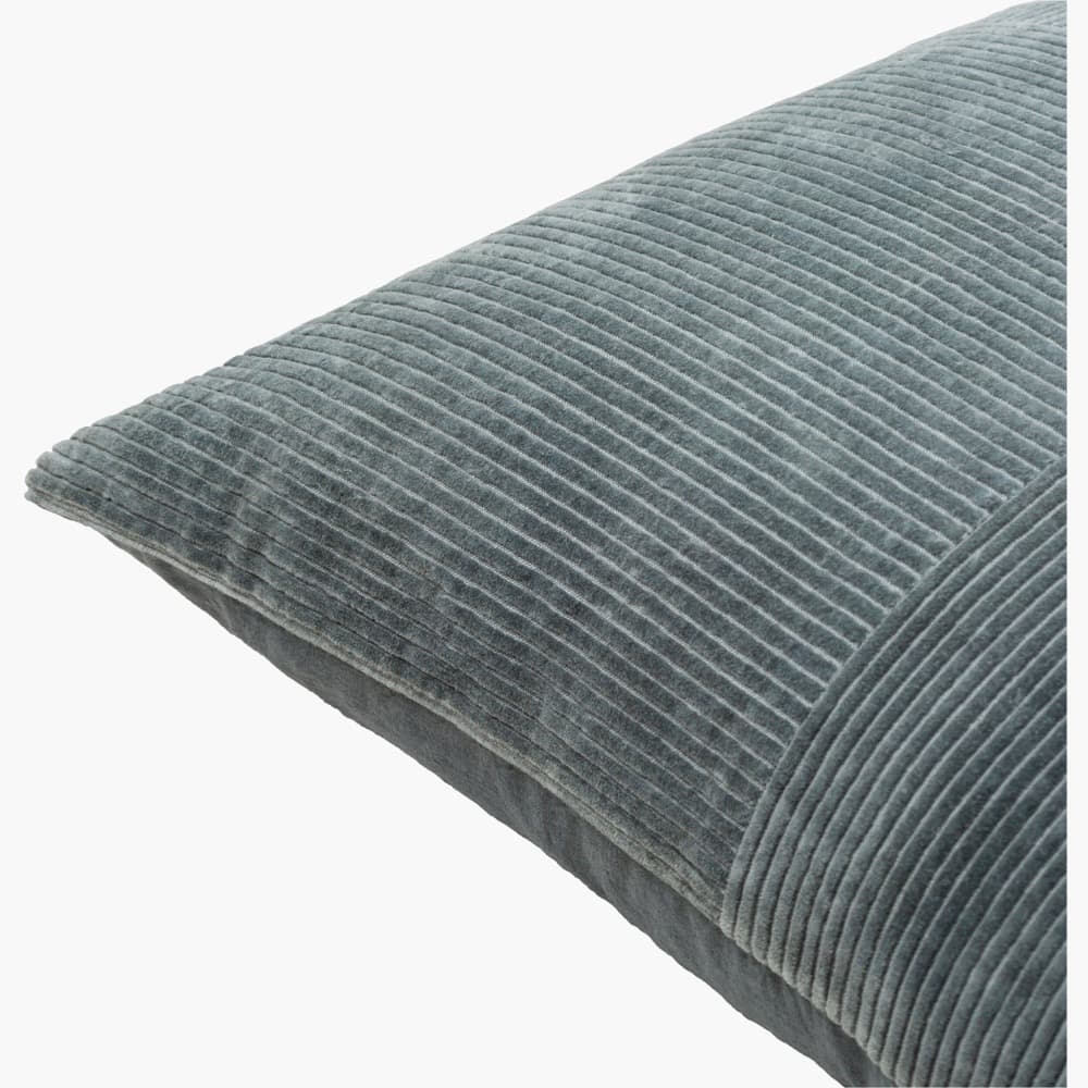 Corduroy Quarters Charcoal Pillow by Livabliss - Image 2