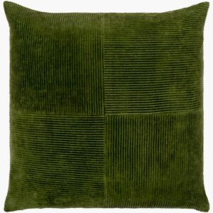 Corduroy Quarters Olive Pillow by Livabliss
