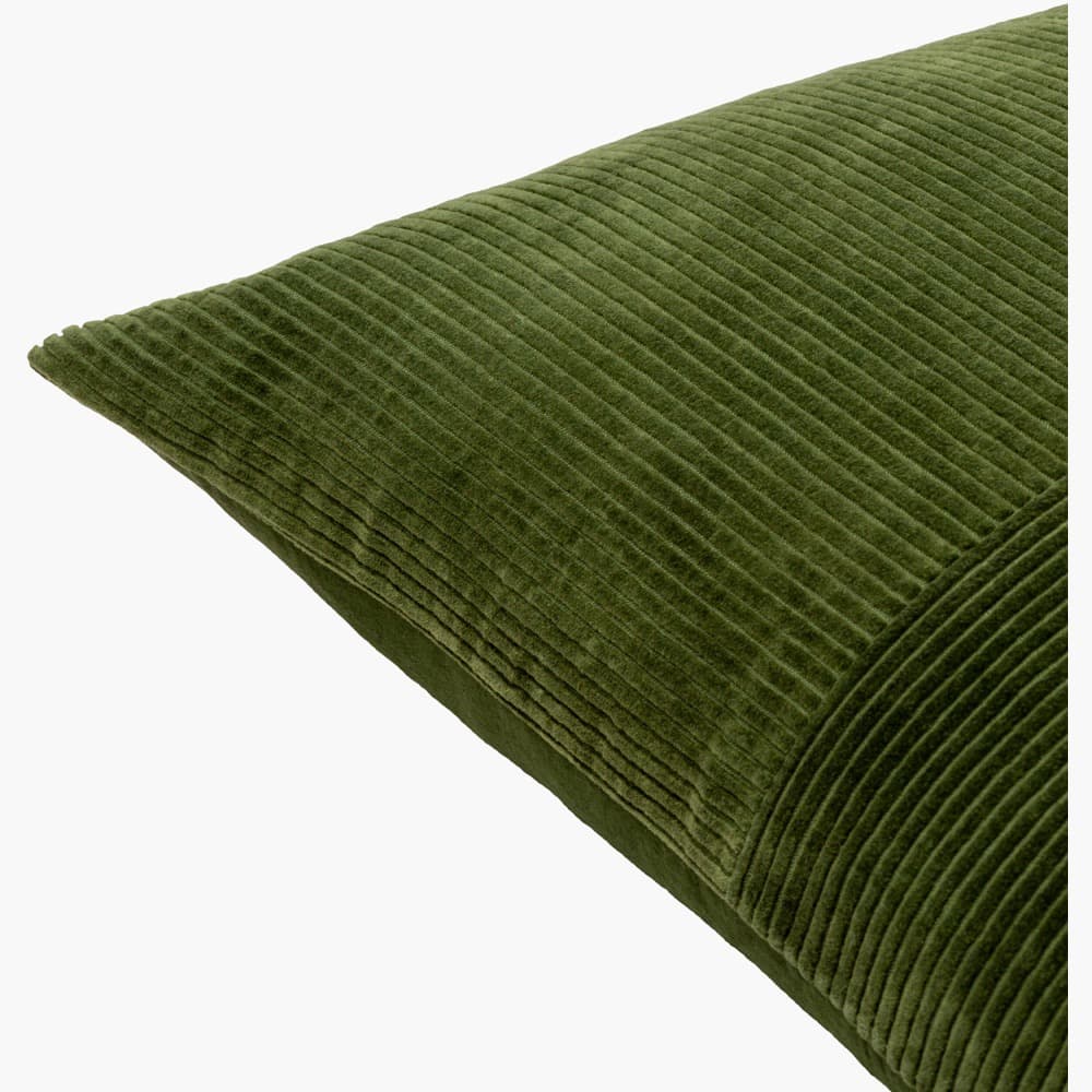Corduroy Quarters Olive Pillow by Livabliss - Image 2