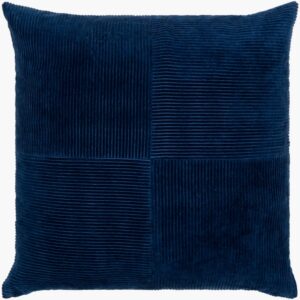 Corduroy Quarters Navy Pillow by Livabliss